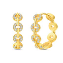 Sterling Silver Hoop Earrings Golden