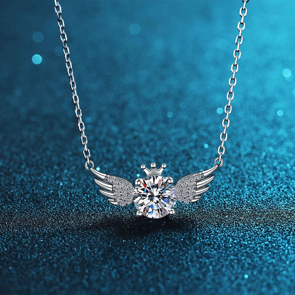 Angel Wings Carat Pendant Sterling Silver Wedding — product view 2
