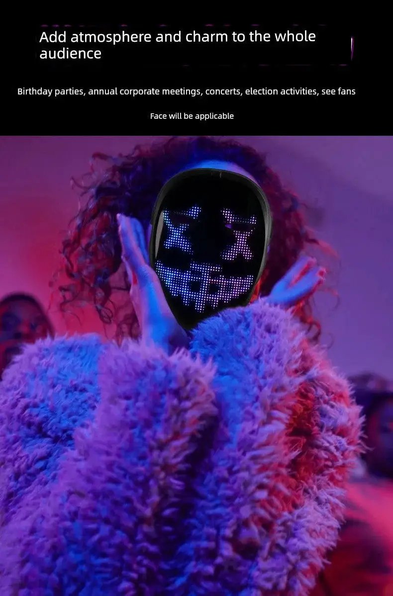 LED Mask for Cosplay Fans Dynamic Faces — product view 17
