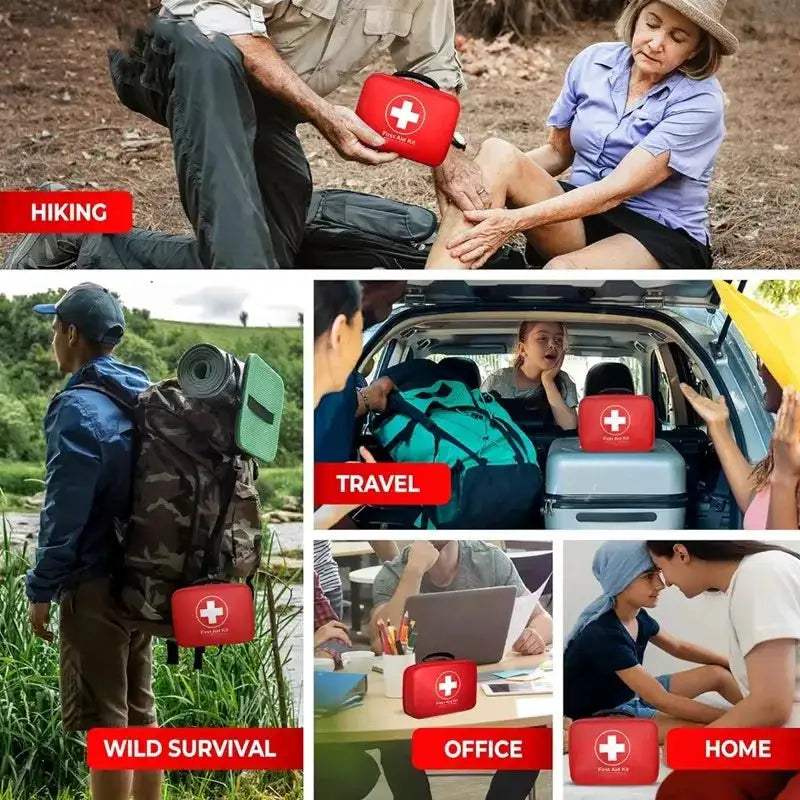 Portable First Aid Kit For Outdoor Adventures, Hiking, Car Traveling, And Camping (First Aid Kit Does Not Include Medication)