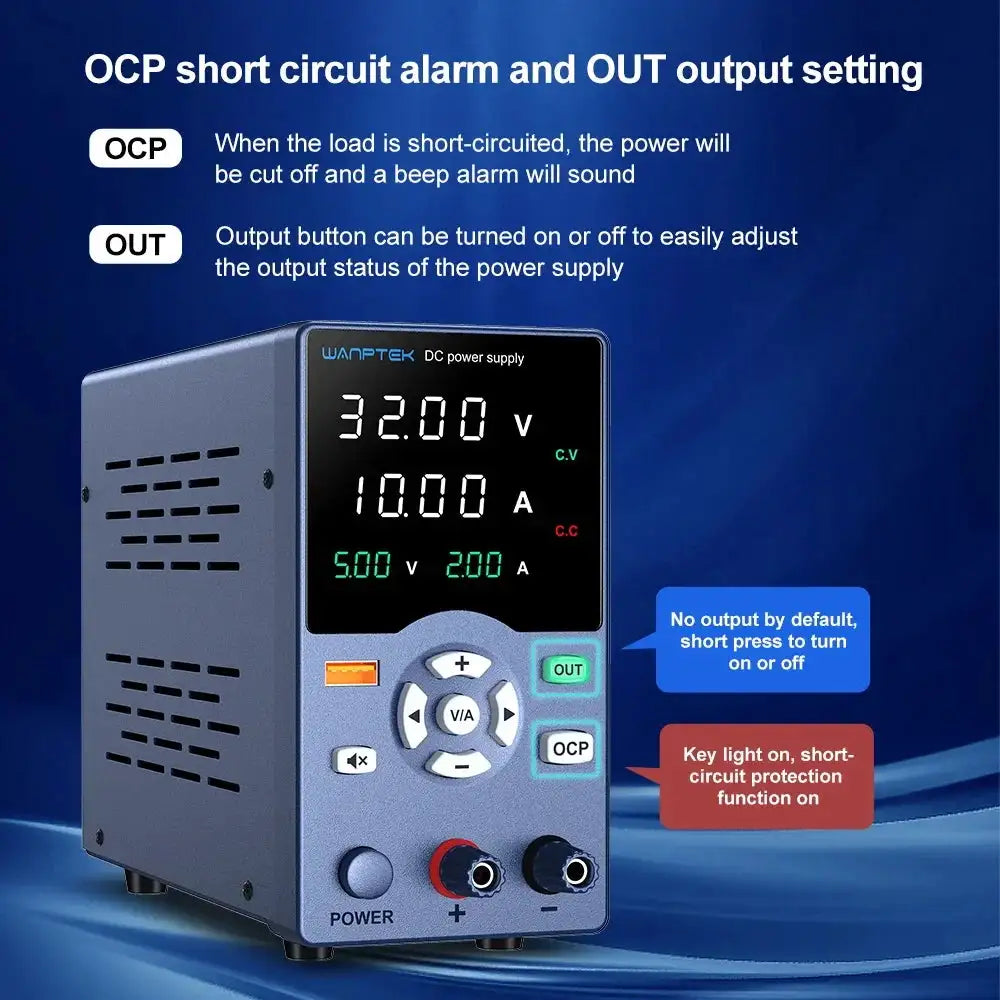 Lab Power Supply Encoder Adjustment Adjustable DC Power Supply 30V 10A 5A Bench Power Source 120V 60V 5A 3A for Gold-Plating