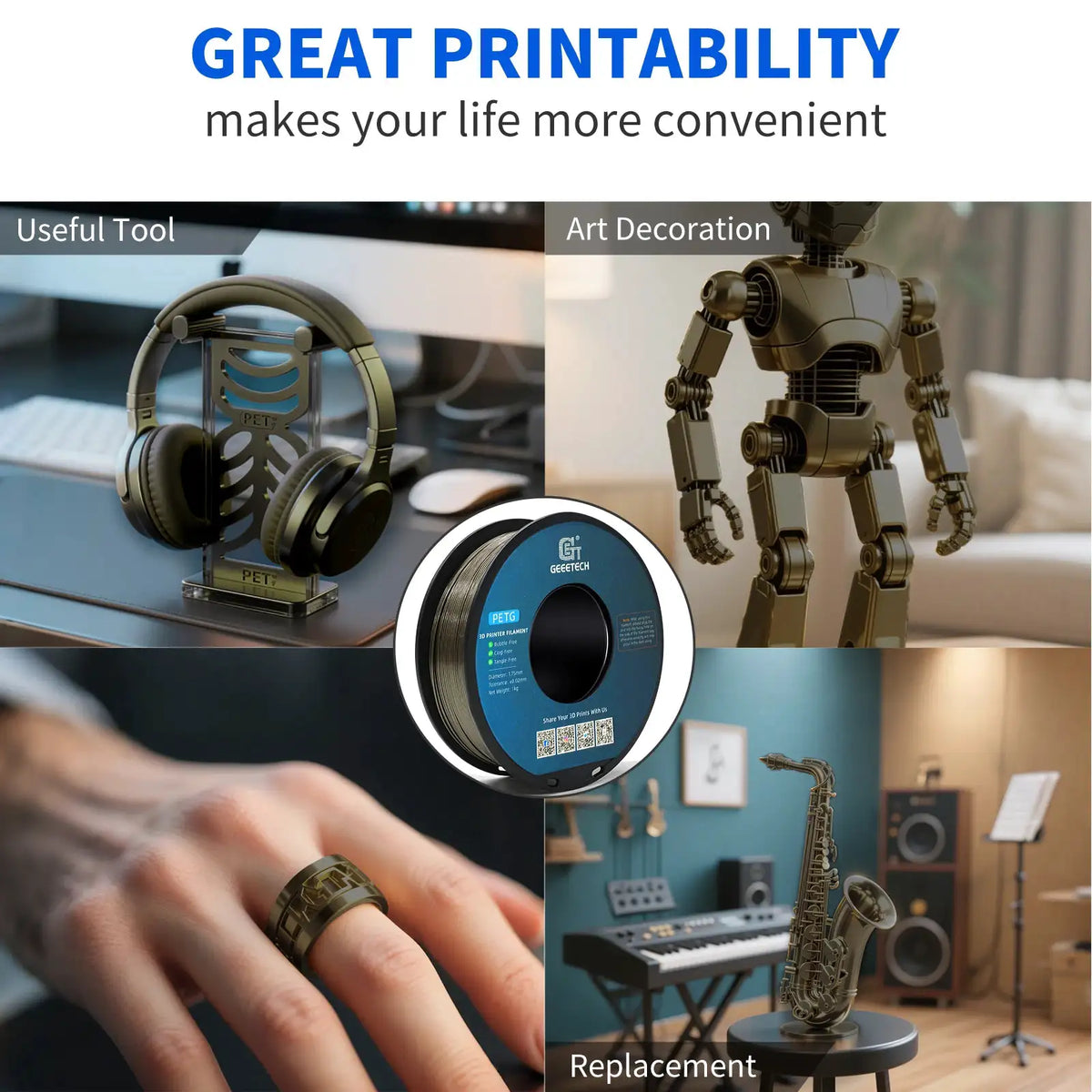 Metallic PETG Filament for Display Prints — product view 6