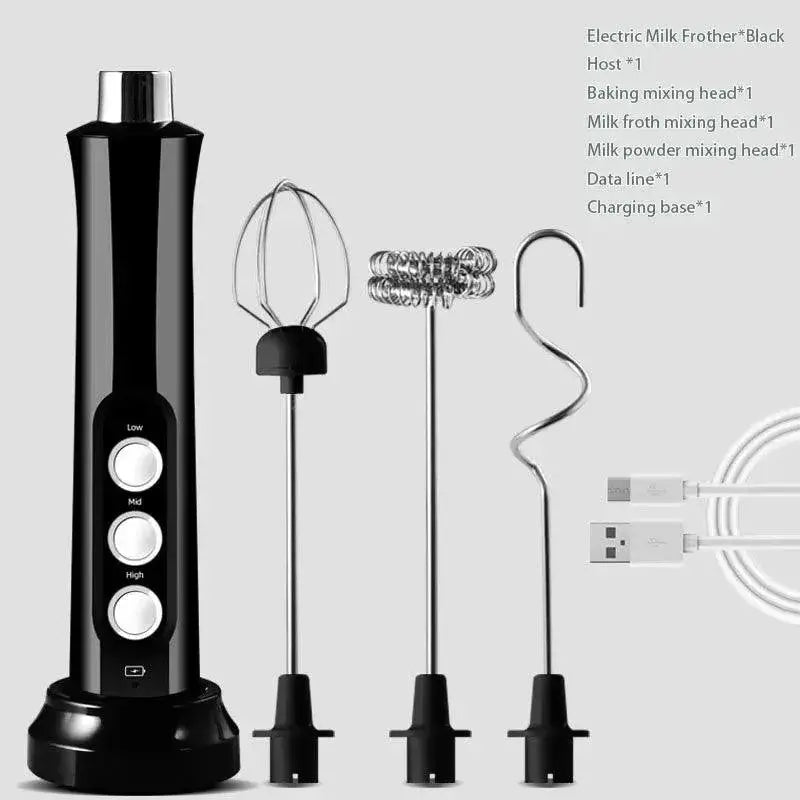 3 In 1 Portable Rechargeable Electric Milk Frother