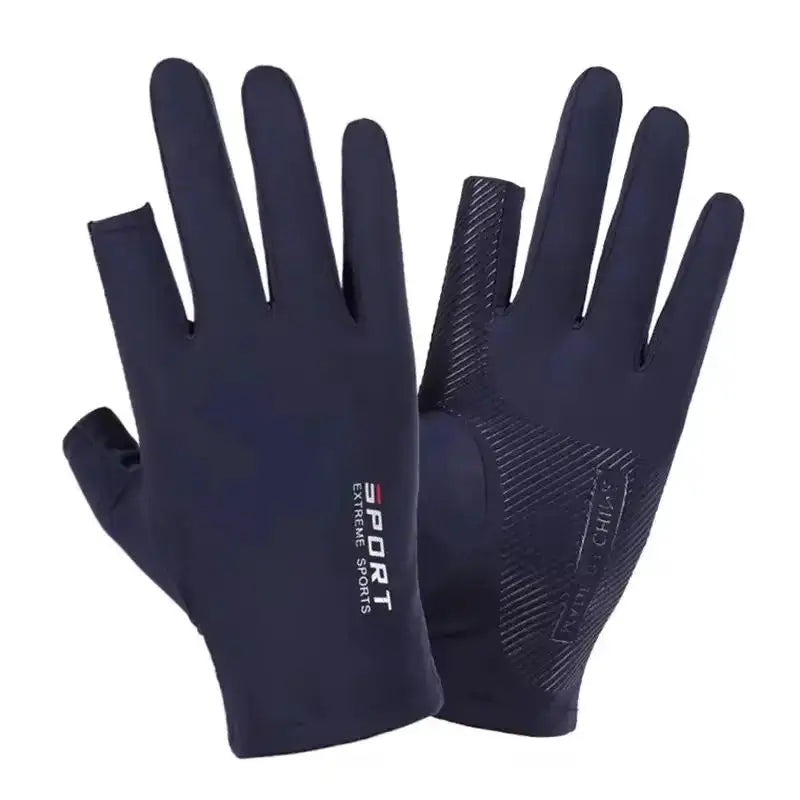 Black lightweight sports gloves with grip texture and EXTREME SPORTS text on back