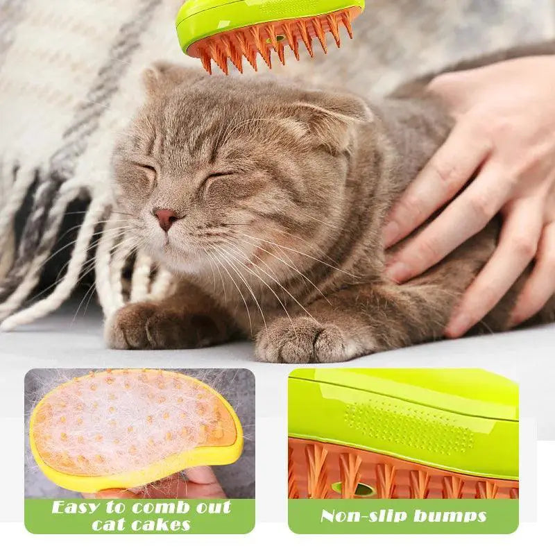 Pet Electric Spray Comb Massage Steamer Brush For Shedding