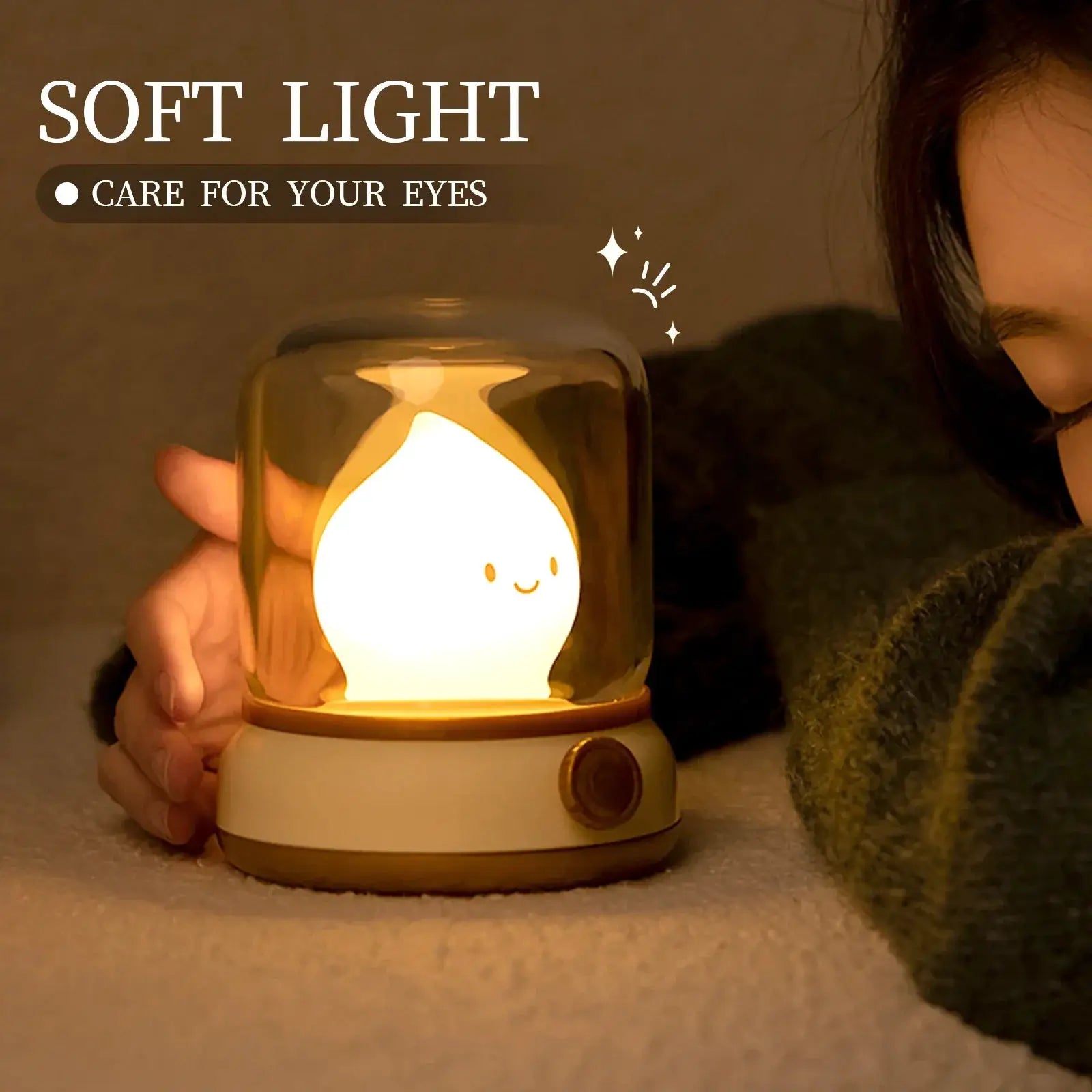 Mini Desktop LED Night Lamp USB Rechargeable Cute Desk Lamp
