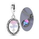 Sterling Silver Charm Beads Rose