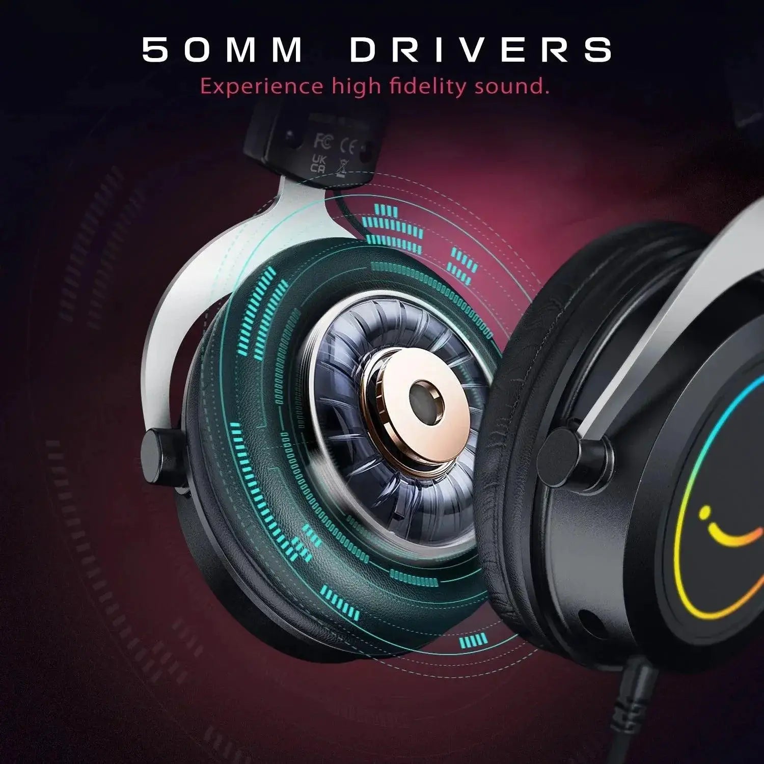 Gaming Headset With RGB Lighting For Immersive Sound