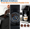 Espresso Coffee Maker with Milk Frother - Removable Brewer