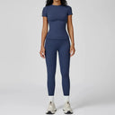 Yoga Set Women 2Pcs High Waist Leggings Quick Dry