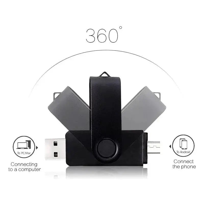 USB Flash Drive 3 In 1 Metal Pen Drive High Capacity 2TB