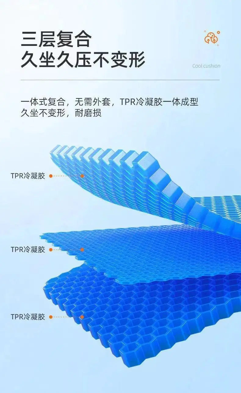 Breathable Honeycomb Memory Foam Seat Cushion For Office Use