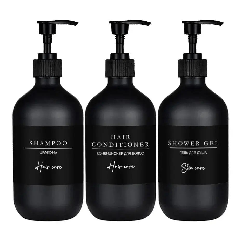 Modern Black Soap Dispenser 500ml Refillable Bath Accessory