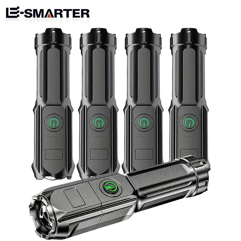 4 Lighting Modes LED Flashlights Telescopic Zoom Torch