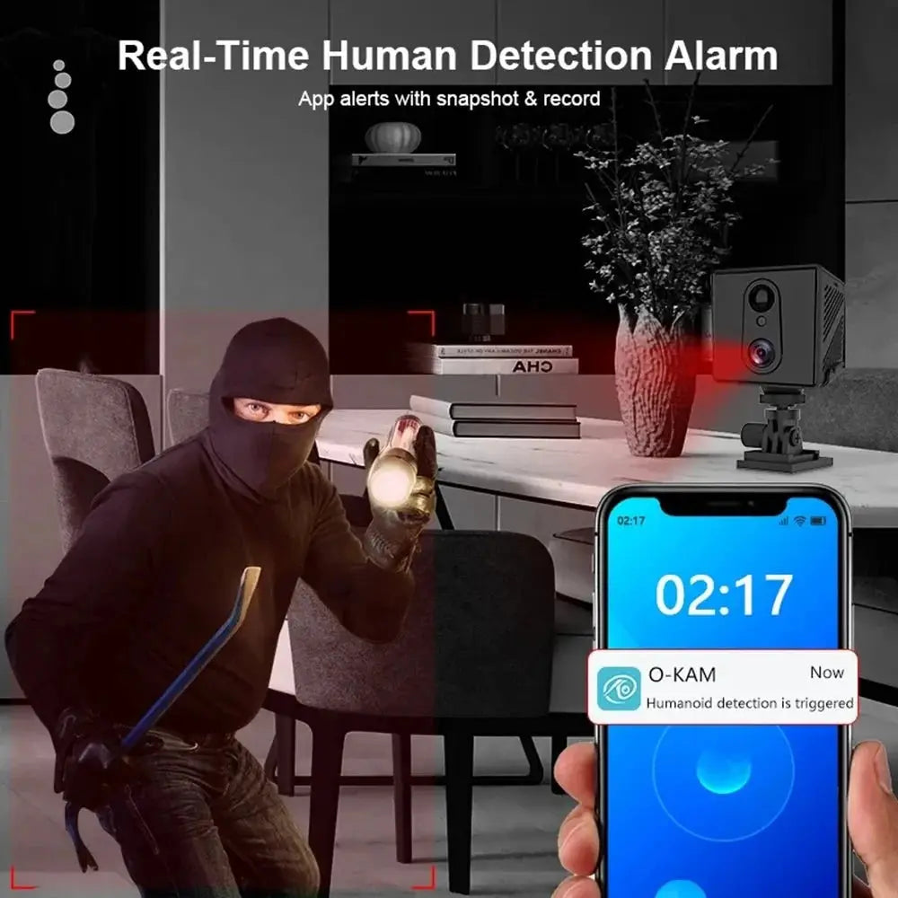 5MP 4G SIM Card Mini Camera - Indoor Night Vision Security Battery Powered Cam - stepyours.com