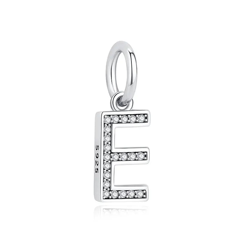 Sterling Silver Charm A-z Letters