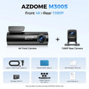 Azdome M300S 4K Dash Cam - ADAS GPS Night Vision