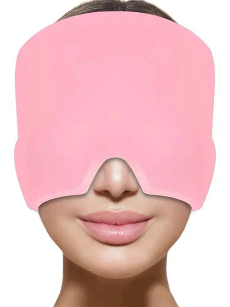 Migraine Relief Hat Gel Hot Cold Therapy Ice Cap Eye Mask