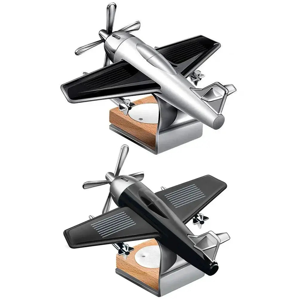 Solar Powered Airplane Car Essential Oil Diffuser Decor