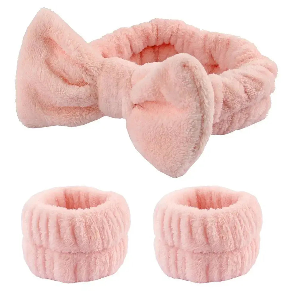 Plush Wristband Hair Tie Makeup Mask Moisture Proof Sleeve
