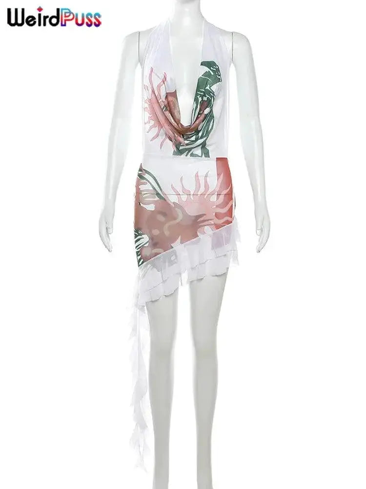 Sultry V Neck Halter Bodycon Dress for Summer Style