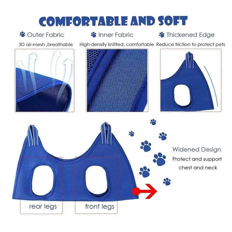 Cat Grooming Hammock Bag Secure Nail Cutting Restraint