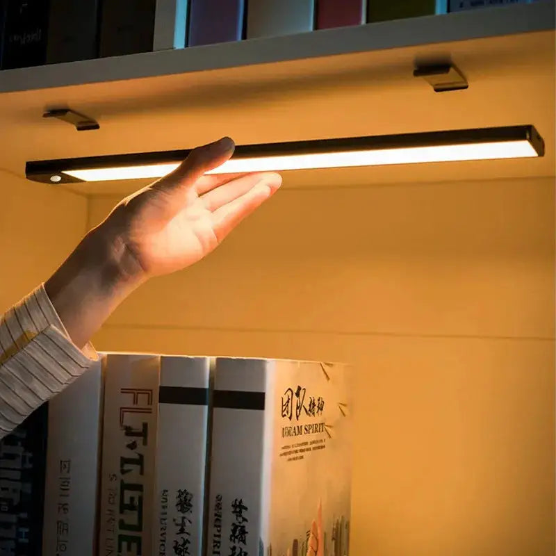 Under Cabinet Light LED Motion Sensor Night Light USB Charging Magnetic Induction Lamp for Bedside Wardrobe Stairway