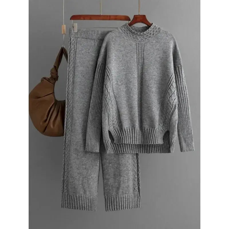 Two Piece Sets Womens Knitwear Set For Autumn Winter N532