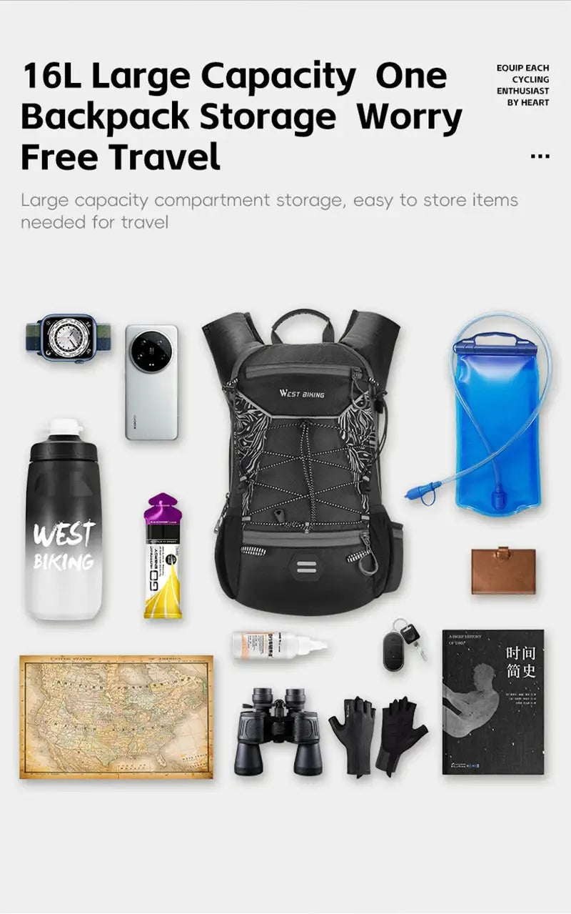 West Biking Hydration Backpack For Sports And Outdoors — product view 12