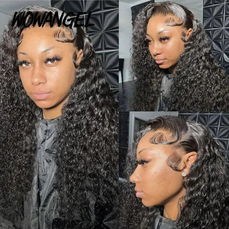 36 Inch Water Wave HD Lace Front Wig 250 Percent Curly