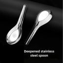 Flat-Bottom Stainless Steel Spoon, Horse-Head, for Ice Cream