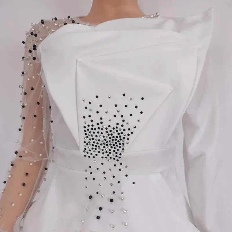 Shimmer Beaded Two Piece Set For Vintage Chic Style