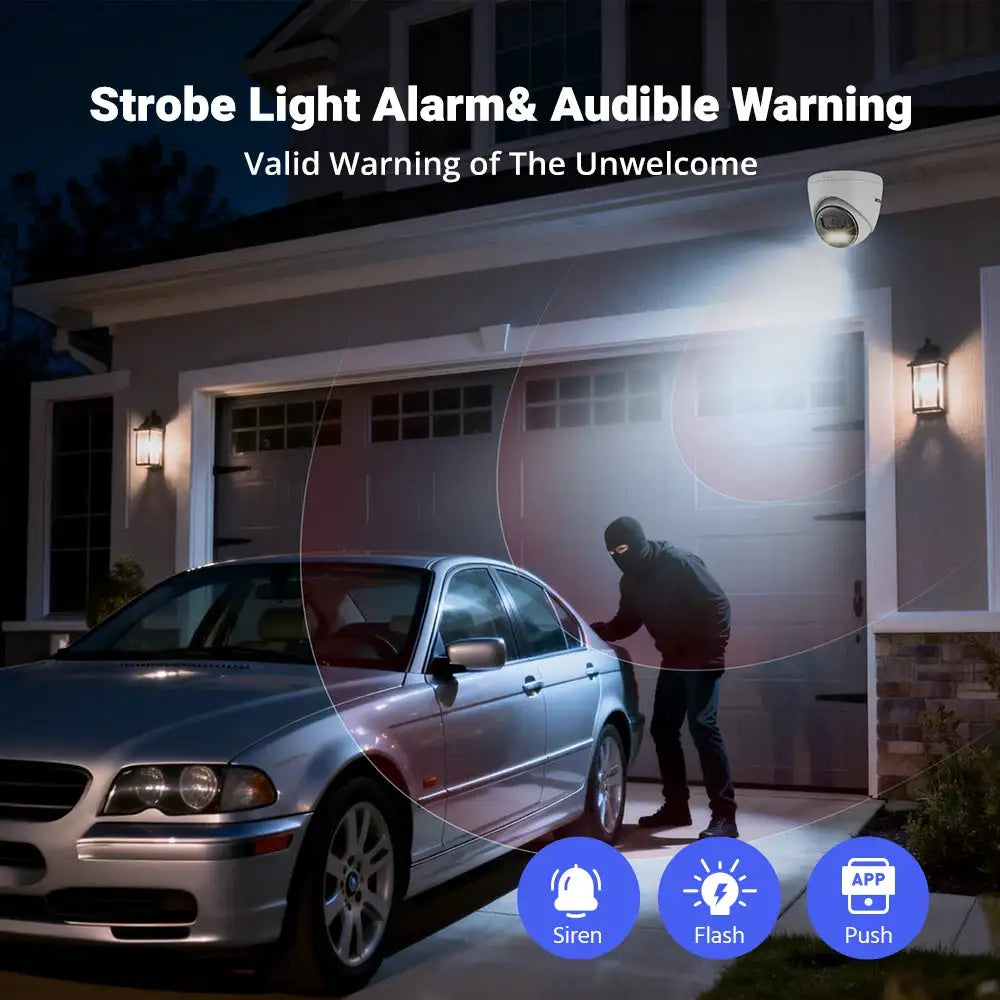 ANNKE 5MP IP Camera Outdoor Indoor POE Security Cameras Smart Home POE Surveillance Cameras TF Card Support With Audio in