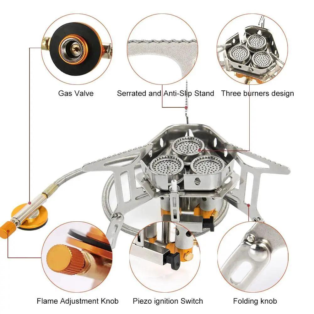 Portable High Power Outdoor Camping Gas Stove For Hiking