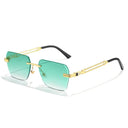 Stylish Rimless Pilot Sunglasses with UV400 Protection