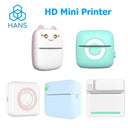 HD Mini Portable Thermal Printer Bluetooth For iOS Android 57mm Label Cute Cat