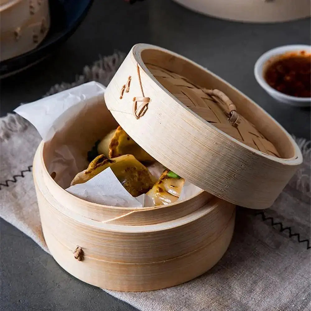 Eco Friendly Bamboo Steamer For Dumplings And Cooking Pot
