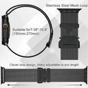 Titanium Official 1:1Strap For Apple watch Ultra Band 49mm S10 46 42 45 44mm 38 40 41 Milanese bracelet iWatch 10 9 8 7 6 5 SE 4