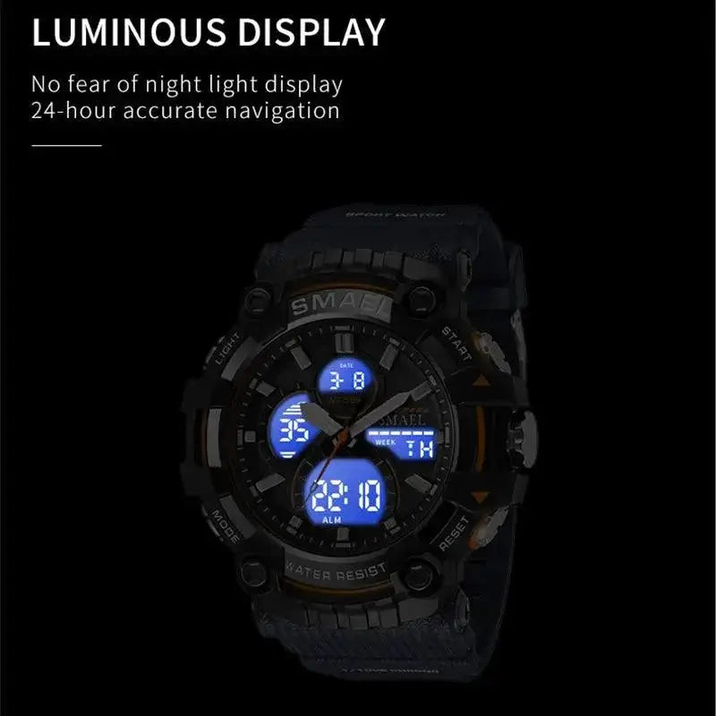 SMAEL Military Style Waterproof Quartz Watch For Men
