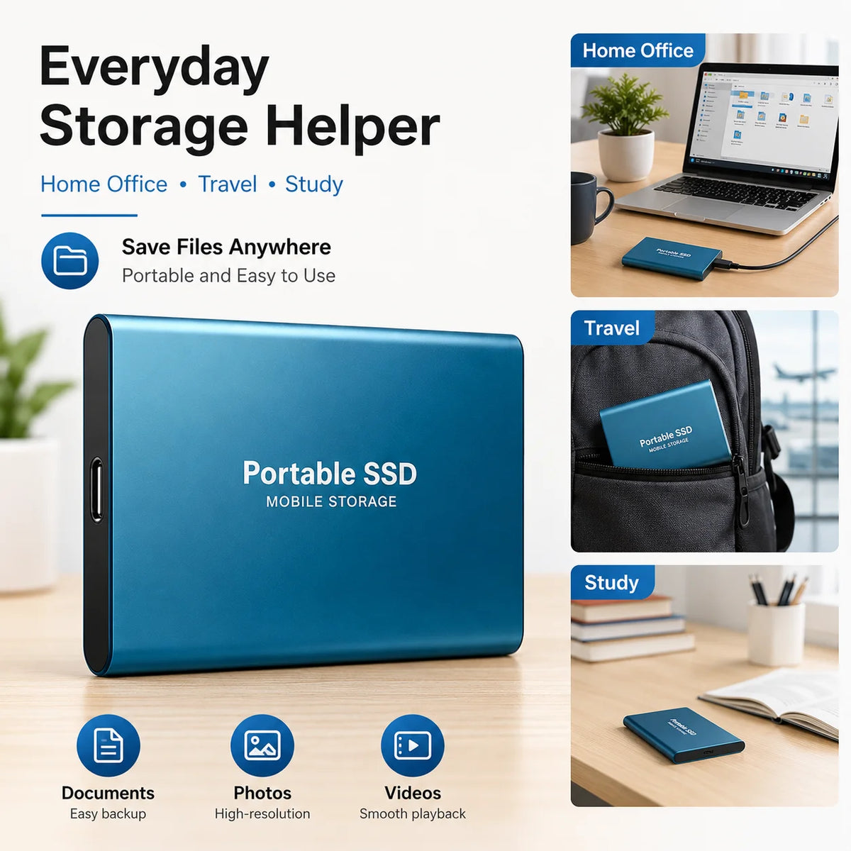 USB Desktop External SSD Drive