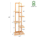 Bamboo 5 / 6 Tier Plant Stand Rack Multiple Flower Pot Holder Shelf Indoor Outdoor