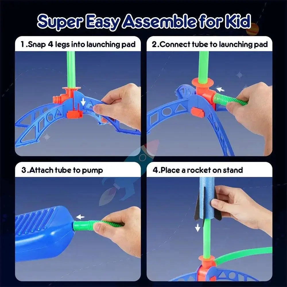 Ultimate Kid Friendly Outdoor Rocket Launcher Set Soars 120ft