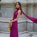 Elegant Satin Gown for Women Evening