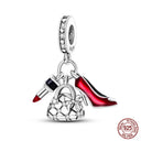 Sterling Silver Heels Lipstick Camera