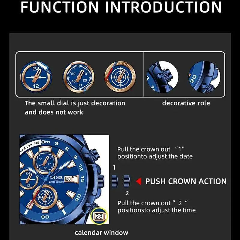 Stainless Steel Waterproof Wristwatch For Daily Wear