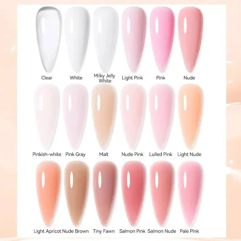 Pink White Clear Nail Gel Extension Kit For DIY Nails