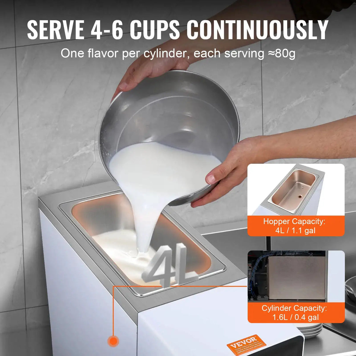 SucceBuy Commercial Ice Cream MachineSingle Flavor Countertop — product view 3