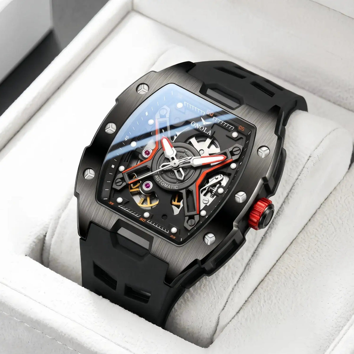Men Mechanical Skeleton Dial Watch — product image 5