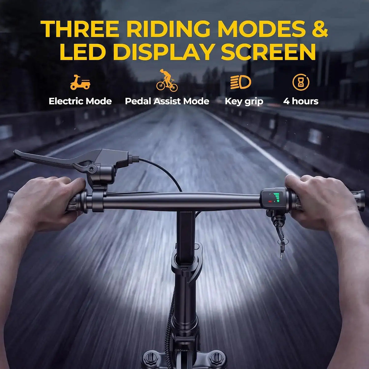 14'' Foldable Electric Bike 500W Motor 48V Battery 22MPH Max Speed 30Miles Long Range with Two Seats for Adult Mini E Bike
