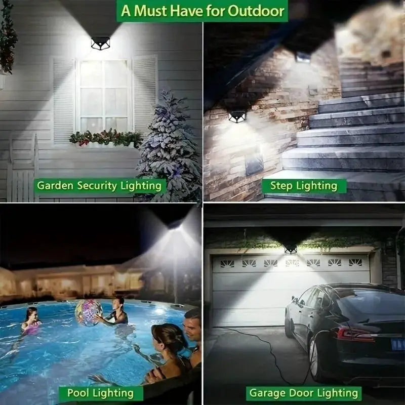 Solar Outdoor Wall Lights for Modern Garden Security LED